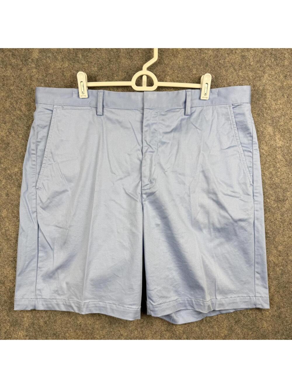 Fennec Men’s Flat Front Shorts Light Blue Size 38 8” Preppy Casual 232